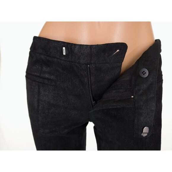 Helmut Lang Patina Stretch Leather Pant Size 0 XS Womens Bismuth $1200 - Picture 10 of 12